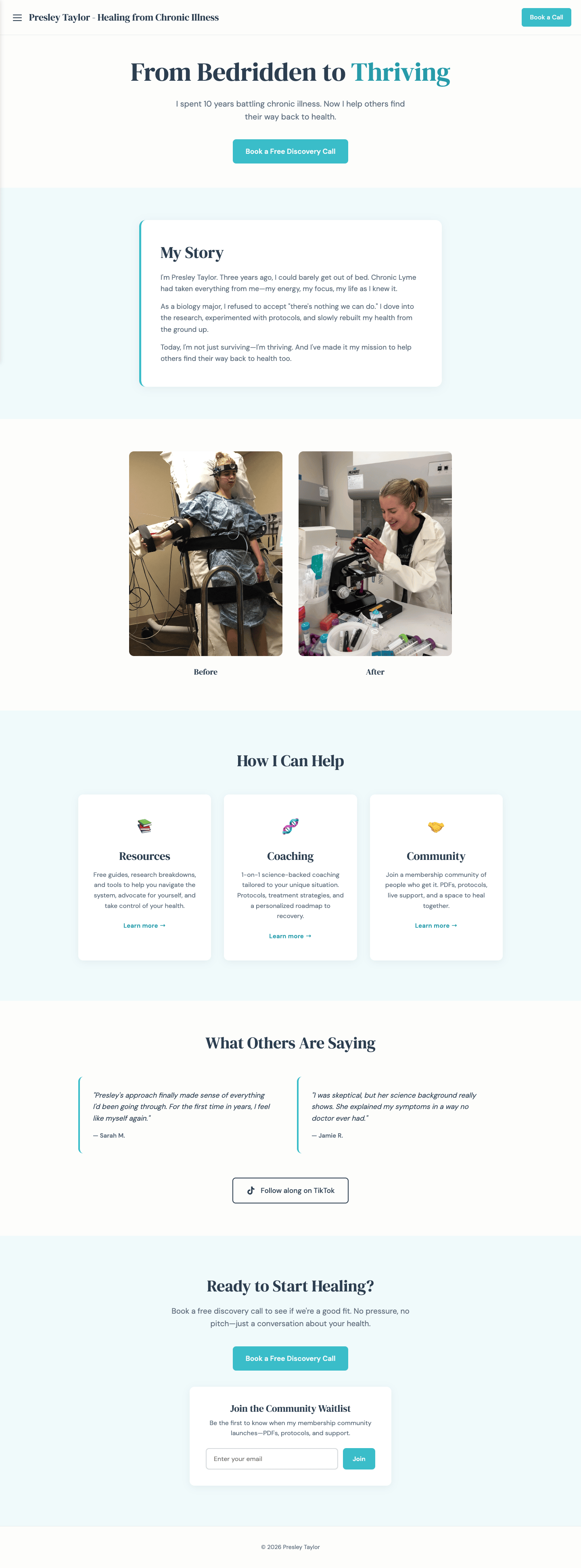 Influencer Landing Page